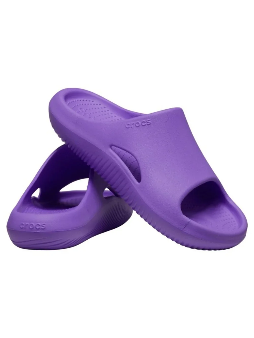 Crocs Mellow Recovery Slide Sandals Men 10 Women 12 Galaxy Purple Waterproof - Picture 1 of 12
